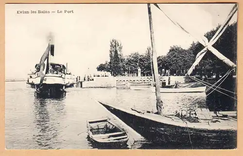 CPA Evian les Bains, Le Port, ungel.