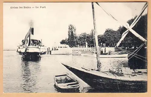 CPA Evian les Bains, Le Port, uns.