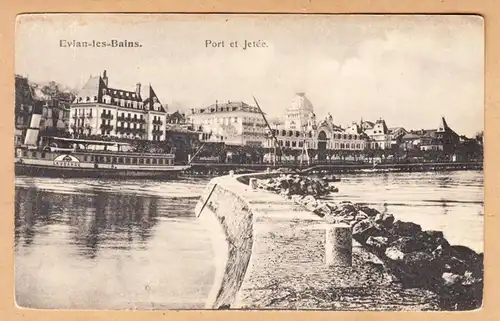 CPA Evian les Bains, Port et Jetee, gel. 1904