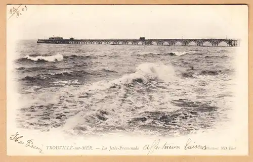 CPA Trouville, La Jetee- Promenade, en date de 1903.