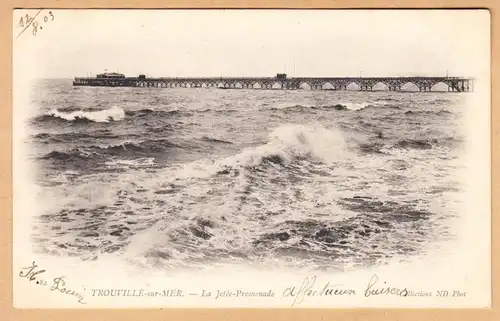 CPA Trouville, La Jetee- Promenade, gel. 1903