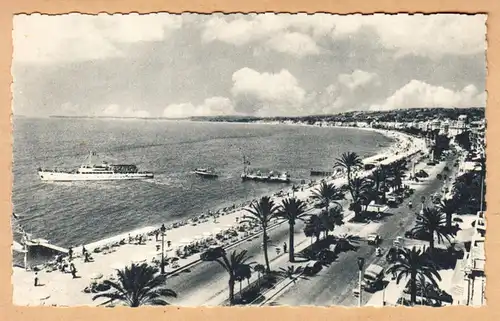 CPA Nice La Promenade des Anglais, Le Bateau Croisiere, ungel.