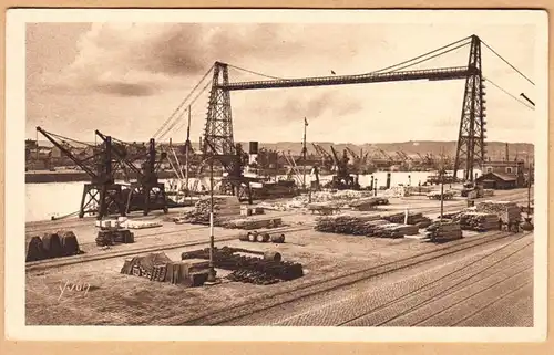 CPA Rouen, Le Pont Transbordeur, ohn.