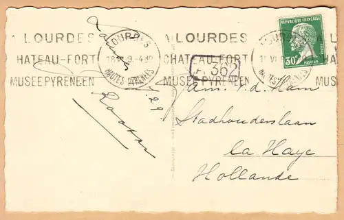 CPA Lourdes, Le grand Viaduc du Funiculaire, la Vallee d'Argeles, gel. 1929
