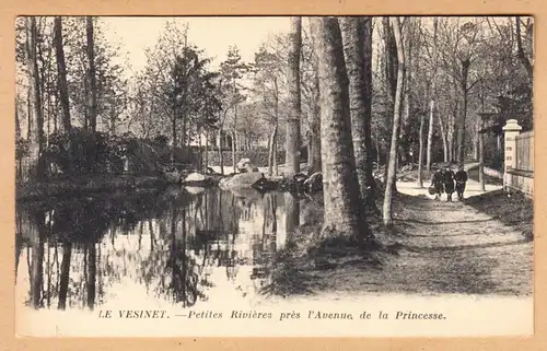 CPA Le Vésinet, Petites Rivieres pres l'Avenue de la Princesse, ungel.