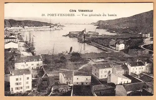 CPA Port Vendres, Cote Vermeille, Vue generale du bassin, ungel.
