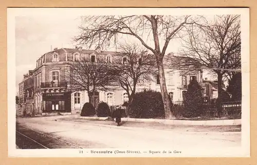 CPA Bressuire, Square de la Gare, ungel.