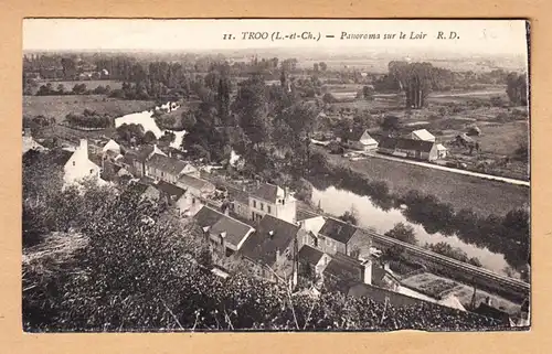 CPA Troo, Panorama sur le Loir, gel. 1937