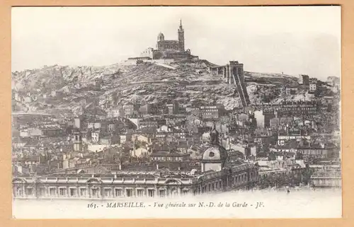 CPA Marseille, Vue Generale sur N D de la Gare, ohn.