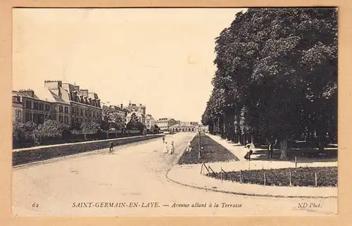 CPA St. Germain en Laye, Avenue allant à la Terrasse, gel.