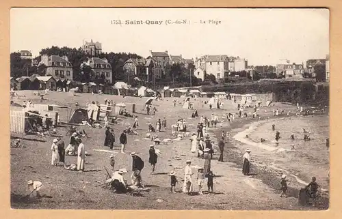 CPA Saint-Quay-Portrieux, La Plage, ohn.