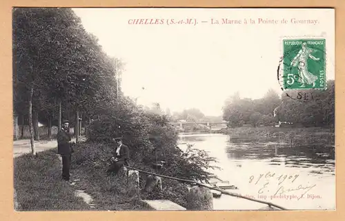 CPA Chelles, La Marne a la Pointe de Gournay, gel. 1909