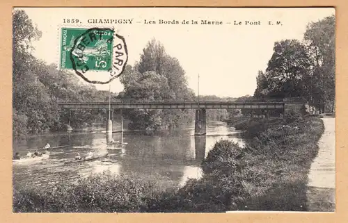 CPA Champigny, Les Bords de la Marne, Le Port, gel.