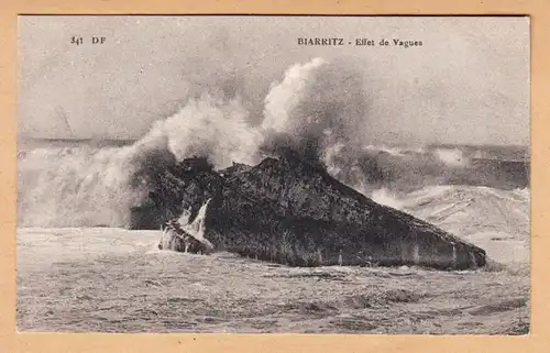 CPA Biarritz, Effet de Vagues, ungel.