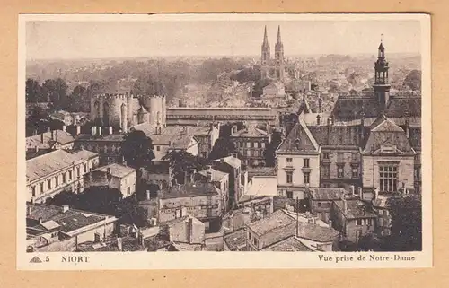 CPA Niort, Vue prise de Notre Dame, ungel.