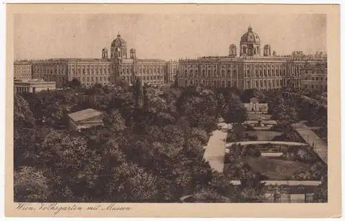 AK Wien, Volksgarten mit Museum, ungel.