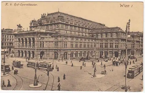 AK Wien, K.k. Hof- Operntheater, gel. 1914