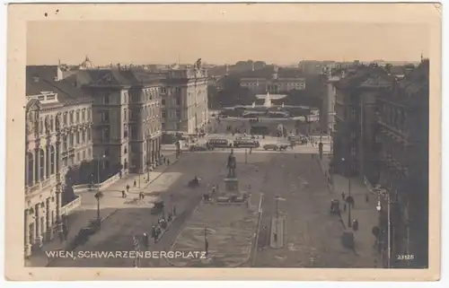 AK Vienne, Schwarzenbergplatz, gel. 1927