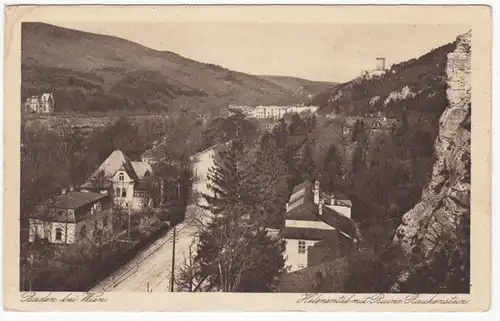 AK Baden bei Wien, Helenental mit Ruine Rauenstein, ungel.