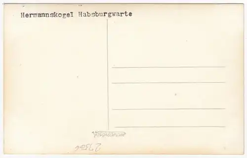 AK Hermannskogel, Habsburgwarte, ungel.