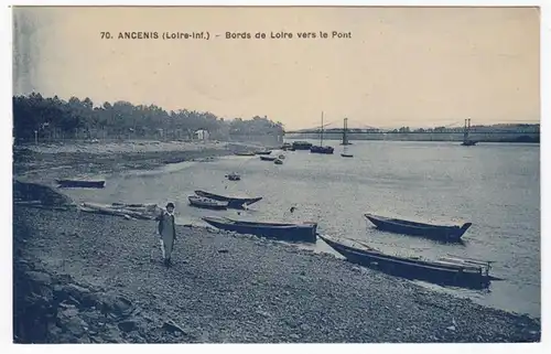 CPA Ancenis, Bords de Loire vers le Pont, non dénommés ni compris ailleurs