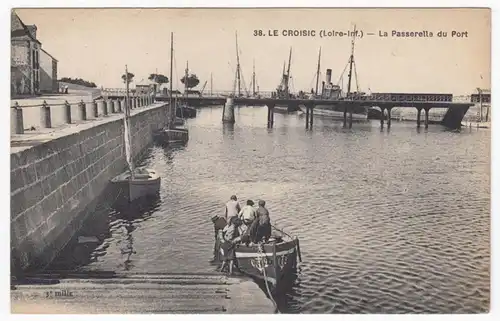 CPA Le Croisic, La Passerelle du Port, engl. 1921