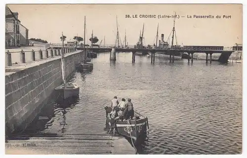 CPA Le Croisic, La Passerelle du Port, gel. 1921