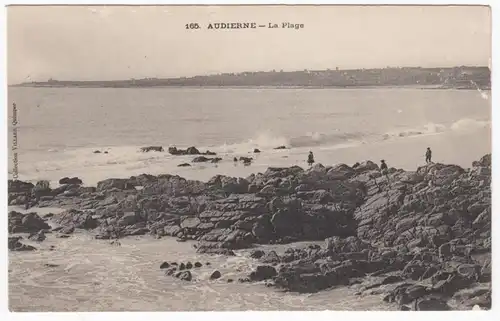 CPA Audierne, La Plage, ungel.