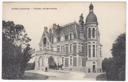 CPA Aigre, Château de Germeville, ohn.