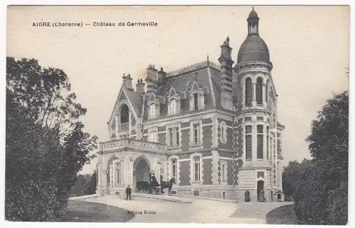 CPA Aigre, Château de Germeville, ungel.