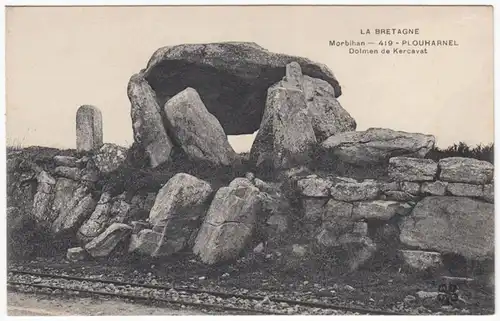 CPA Plouharnel, Dolmen de Kercavat, ohn.