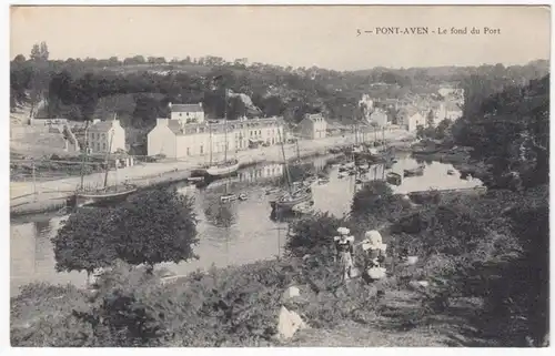 CPA Pont Aven, Le fond du Port, ohn.