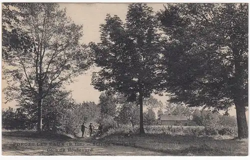 CPA Forges les Eaux, Coin du Boulevard, ungel.