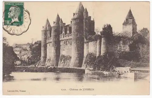 CPA Château de Josselin, englouti 1924