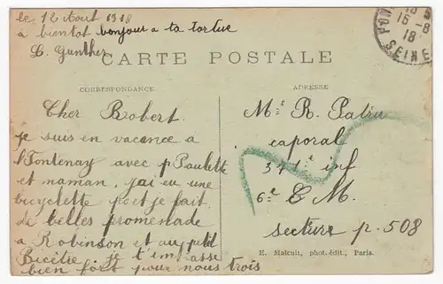 CPA Fontenay aux Roses, La fosse Bazin, gel. 1918