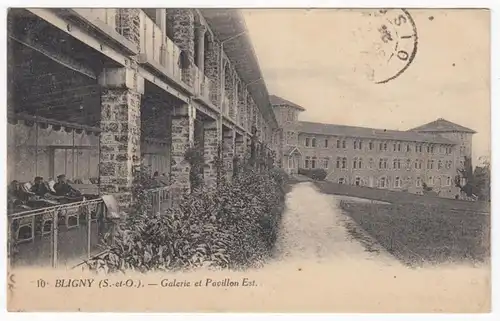 CPA Bligny, Galerie et Pavillon Est, gel. 1924