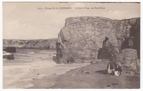 CPA Quiberon, Arche et Plage de Port Blanc, ohn.