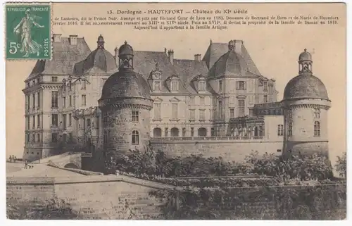 CPA Hautefort, Chateau du XI siecle, gel. 1914
