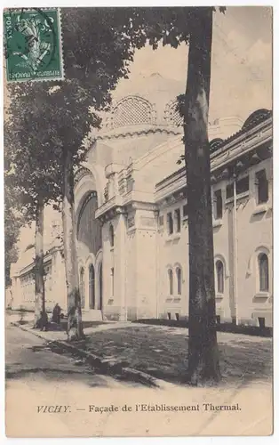 CPA Vichy, Façade de l'Etablissement Thermal, ungel.