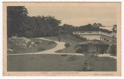 CPA Vichy, Le Parc des Celestins, en 1923.
