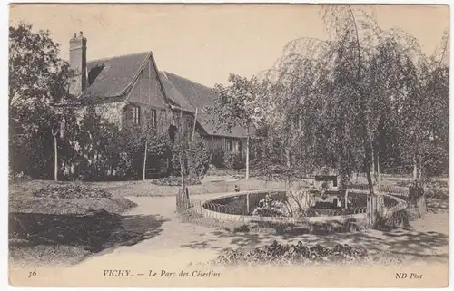 CPA Vichy, Le Parc des Celestins, en 1906