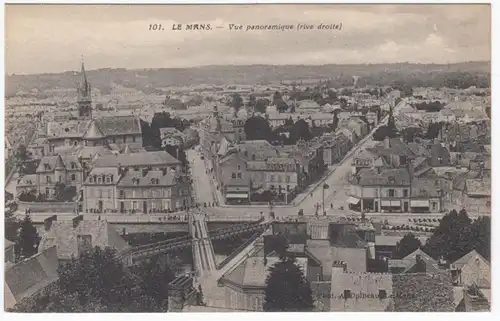 CPA Le Mans, Vue panoramique (Rive droite), uns.