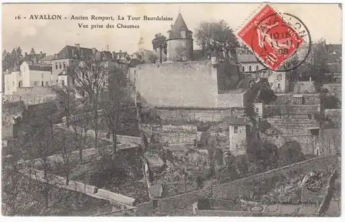 CPA Avallon, Ancien Remparts, La Tour Beurdelaine, gel. 1908