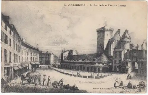 CPA Angouleme, La Boucherie et l'Ancien Château, unl.