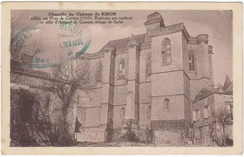 CPA Dordogne, Chateau de Biron, ungel.