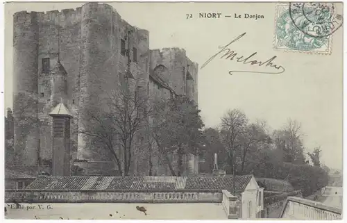 CPA Niort, Le Donjon, gel.