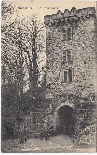 CPA Montendre, La Tour carree, gel. 1909