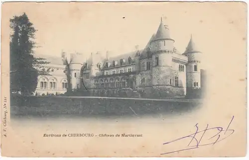 CPA Cherbourg, Chateau de Martinvast, gel. 1903