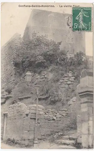 CPA Conflans Saint Honorine, La vieille Tour, gel. 1907