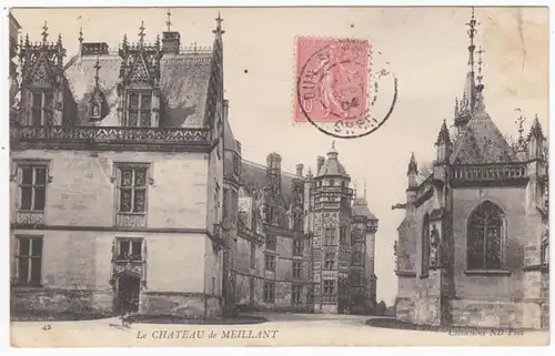 CPA Châteaumeillant, Le Chateau de Meillant, gel. 1904